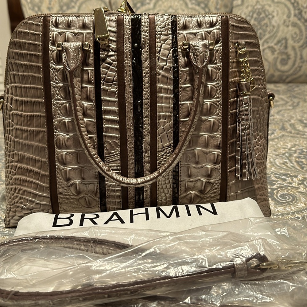 This is a Brahmin handbag.  It has only been used a couple of times.